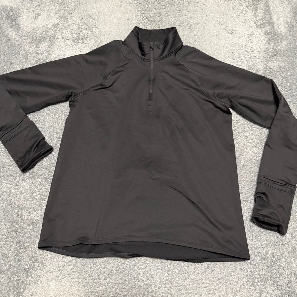 Athleta Shirt Womens Medium Whistler Half Zip Top Cosmos Reflective #466433